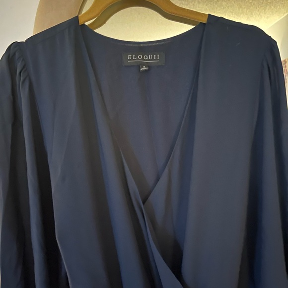 Navy Eloquii long-sleeve dress - Picture 4 of 4